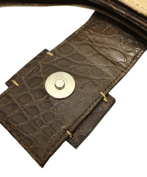 FENDI（フェンディ）FENDI (フェンディ) リネンワンショルダーバッグ ハンドバック アイボリーの古着・服飾アイテム