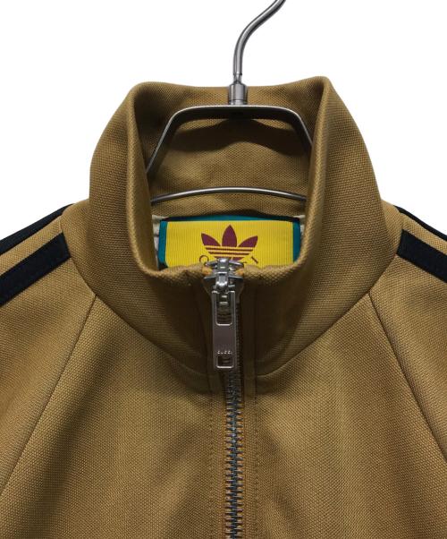 adidas（アディダス）adidas (アディダス) GUCCI (グッチ) Cotton Jersey Zip Jacket/コットン・ジャージー・ジップ・ジャケット　トラックジャケット ブラウン サイズ:XSの古着・服飾アイテム