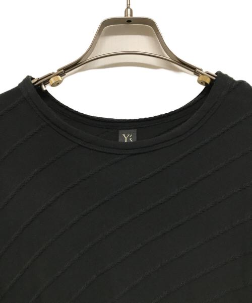Y's（ワイズ）Y's (ワイズ) アシンメトリーカットソー ブラック サイズ:2の古着・服飾アイテム