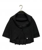 PLEATS PLEASEプリーツプリーズ）の古着「プリーツカーディガン」｜ブラック