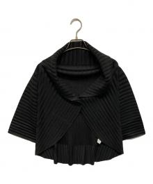 PLEATS PLEASE（プリーツプリーズ）の古着「プリーツカーディガン」｜ブラック