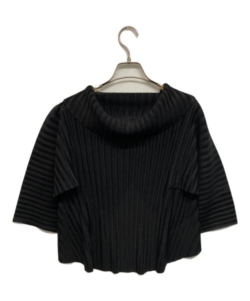 PLEATS PLEASE（プリーツプリーズ）PLEATS PLEASE (プリーツプリーズ) プリーツカーディガン ブラック サイズ:FREEの古着・服飾アイテム