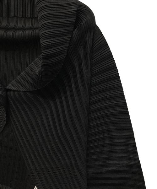 PLEATS PLEASE（プリーツプリーズ）PLEATS PLEASE (プリーツプリーズ) プリーツカーディガン ブラック サイズ:FREEの古着・服飾アイテム