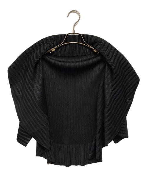 PLEATS PLEASE（プリーツプリーズ）PLEATS PLEASE (プリーツプリーズ) プリーツカーディガン ブラック サイズ:FREEの古着・服飾アイテム