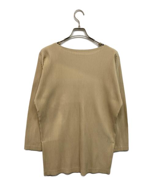 PLEATS PLEASE（プリーツプリーズ）PLEATS PLEASE (プリーツプリーズ) ドルマンプリーツトップス ベージュ サイズ:3の古着・服飾アイテム