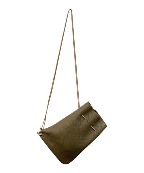 HENDER SCHEME（エンダースキーマ）Hender Scheme (エンダースキーマ) Zacc  レザー巾着バッグ ベージュの古着・服飾アイテム