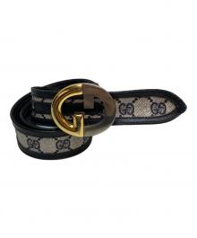 GUCCI（グッチ）の古着「GGロゴベルト」｜ブラック×ベージュ