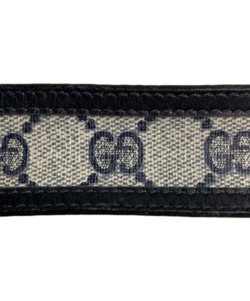 GUCCI（グッチ）GUCCI (グッチ) GGロゴベルト ブラック×ベージュの古着・服飾アイテム