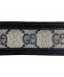 中古・古着 GUCCI (グッチ) GGロゴベルト ブラック×ベージュ：10000円