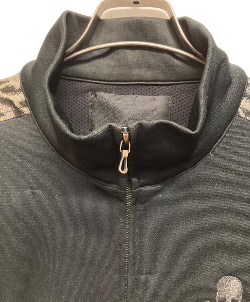 Roen（ロエン）Roen (ロエン) レオパード柄 バックメタルスカル トラックジャケット ブラック サイズ:SIZE 48の古着・服飾アイテム