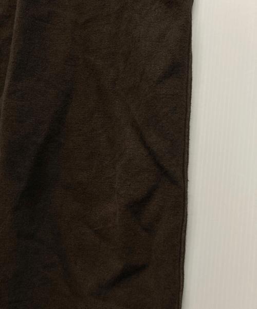 MITTAN（ミッタン）MITTAN (ミッタン) 亜麻苧麻ワイドパンツ ブラウン サイズ:Lの古着・服飾アイテム
