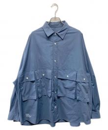 FreshService（フレッシュサービス）の古着「FIREPROOF CARGO POCKET REGULAR COLLAR SHIRT/ファイアプルーフ・カーゴポケット・レギュラーカラー・シャツ」｜ブルー