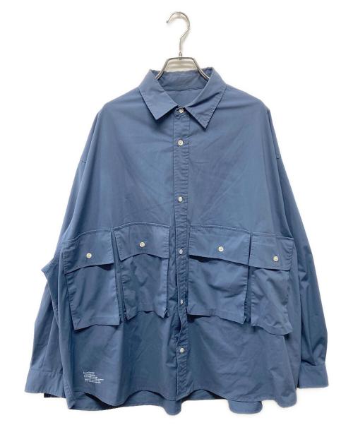 FreshService（フレッシュサービス）FreshService (フレッシュサービス) FIREPROOF CARGO POCKET REGULAR COLLAR SHIRT/ファイアプルーフ・カーゴポケット・レギュラーカラー・シャツ ブルー サイズ:Freeの古着・服飾アイテム