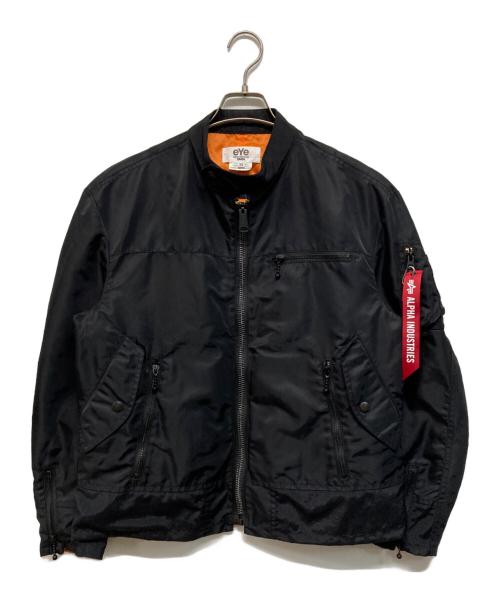 eYe COMME des GARCONS JUNYAWATANABE MAN（アイ コム デ ギャルソン ジュンヤ ワタナベ マン）eYe COMME des GARCONS JUNYAWATANABE MAN ALPHA Nylon Twill Alpha W Name Jacket(ナイロン ツイル アルファ ダブル ネーム ジャケット) ブラック サイズ:XSの古着・服飾アイテム