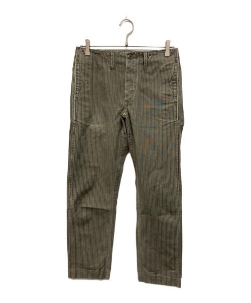 RRL（ダブルアールエル）RRL (ダブルアールエル) HBT STRIPE OFFICERS TROUSER グレー サイズ:SIZE 28の古着・服飾アイテム