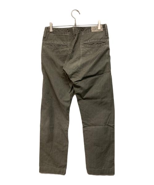RRL（ダブルアールエル）RRL (ダブルアールエル) HBT STRIPE OFFICERS TROUSER グレー サイズ:SIZE 28の古着・服飾アイテム