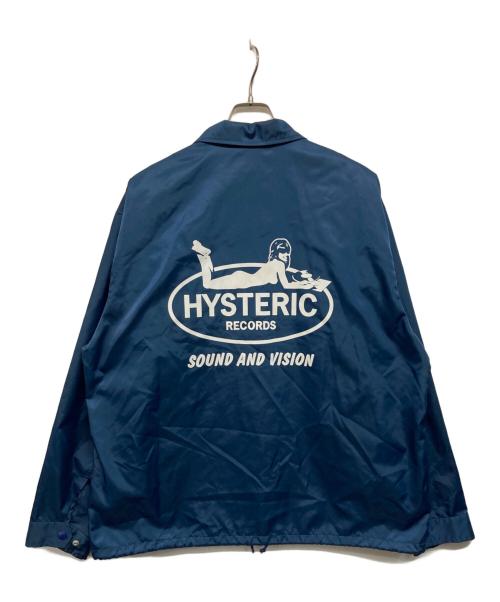 Hysteric Glamour（ヒステリックグラマー）Hysteric Glamour (ヒステリックグラマー) HYSTERIC RECORDS コーチジャケット ブルー サイズ:XLの古着・服飾アイテム