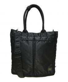 PORTER（ポーター）の古着「TANKER  CARRYING TOTE BAG「タンカー キャライング トート バッグ」」｜ブラック