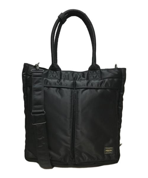 PORTER（ポーター）PORTER (ポーター) TANKER  CARRYING TOTE BAG「タンカー キャライング トート バッグ」 ブラックの古着・服飾アイテム