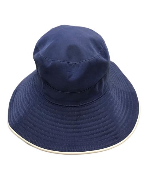 HERMES（エルメス）HERMES (エルメス) レザーパイピングハット ネイビーの古着・服飾アイテム