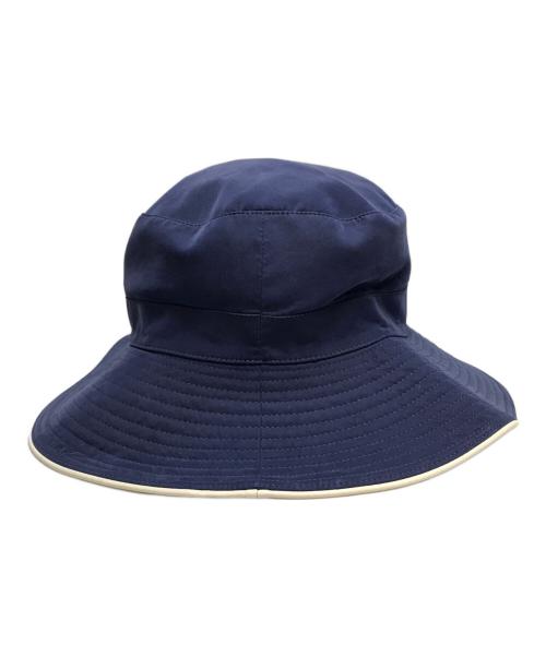 HERMES（エルメス）HERMES (エルメス) レザーパイピングハット ネイビーの古着・服飾アイテム