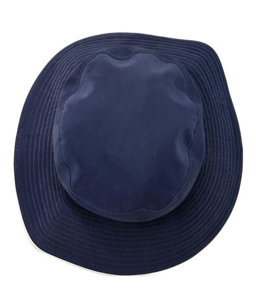 HERMES（エルメス）HERMES (エルメス) レザーパイピングハット ネイビーの古着・服飾アイテム