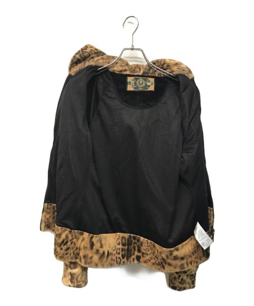 Roen（ロエン）Roen (ロエン) 髑髏刺繍レオパードジップパーカー ベージュ サイズ:SIZE 46の古着・服飾アイテム