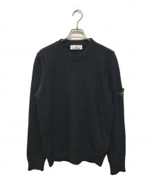 STONE ISLAND（ストーンアイランド）の古着「パッチクルーネックニット」｜ブラック