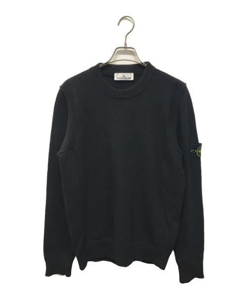 STONE ISLAND（ストーンアイランド）STONE ISLAND (ストーンアイランド) パッチクルーネックニット ブラック サイズ:SIZE Sの古着・服飾アイテム