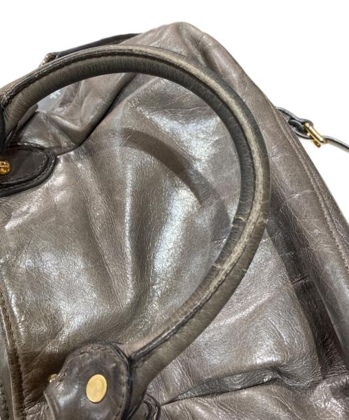 MIU MIU（ミュウミュウ）MIU MIU (ミュウミュウ) VITELLO LUX 2WAY リボンハンドバッグ グレーの古着・服飾アイテム
