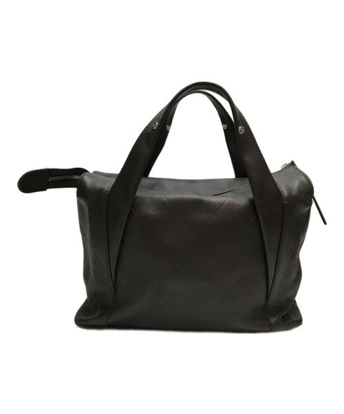 CHANEL（シャネル）CHANEL (シャネル) チョコバー Vステッチレザーハンドバッグ ブラウンの古着・服飾アイテム