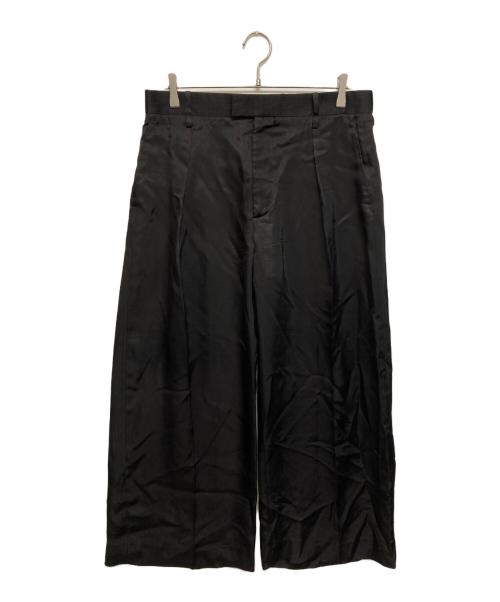 BOTTEGA VENETA（ボッテガベネタ）BOTTEGA VENETA (ボッテガベネタ) サテンタックパンツ ブラック サイズ:42の古着・服飾アイテム