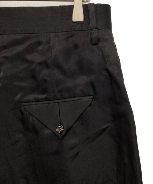 BOTTEGA VENETA（ボッテガベネタ）BOTTEGA VENETA (ボッテガベネタ) サテンタックパンツ ブラック サイズ:42の古着・服飾アイテム