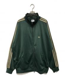 adidas（アディダス）の古着「トラックジャケット ジェンダーニュートラル トレフォイル ロゴ スリーストライプ」｜シャドーグリーン