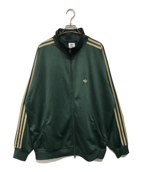 adidas（アディダス）adidas (アディダス) トラックジャケット ジェンダーニュートラル トレフォイル ロゴ スリーストライプ シャドーグリーン サイズ:2XLの古着・服飾アイテム