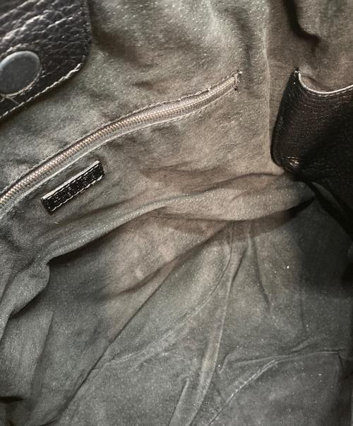 HIROFU（ヒロフ）HIROFU (ヒロフ) レザーワンショルダーバッグ ブラックの古着・服飾アイテム