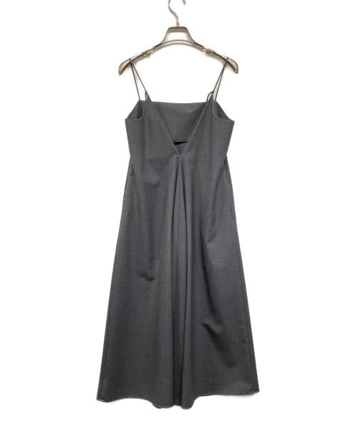 ATON（エイトン）ATON (エイトン) WOOL TROPICAL CAMISOLE DRESS/ウールトロピカルキャミソールドレス ワンピース グレー サイズ:01の古着・服飾アイテム