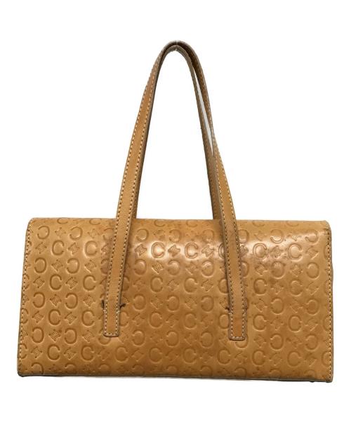 CELINE（セリーヌ）CELINE (セリーヌ) レザーハンドバッグ Cマカダム ベージュの古着・服飾アイテム