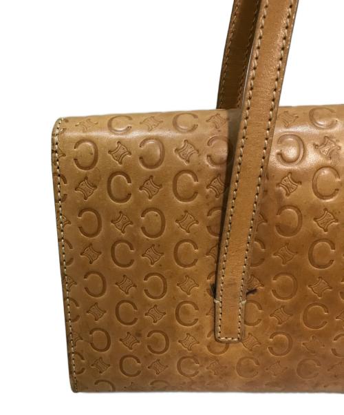 CELINE（セリーヌ）CELINE (セリーヌ) レザーハンドバッグ Cマカダム ベージュの古着・服飾アイテム