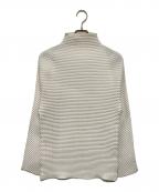 ISSEY MIYAKE FETEイッセイミヤケフェット）の古着「ハイネックプリーツカットソー」｜ホワイト