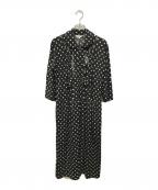 ROBE DE CHAMBRE COMME DES GARCONSローブドシャンブル コムデギャルソン）の古着「ウールドットワンピース 丸襟」｜ブラック