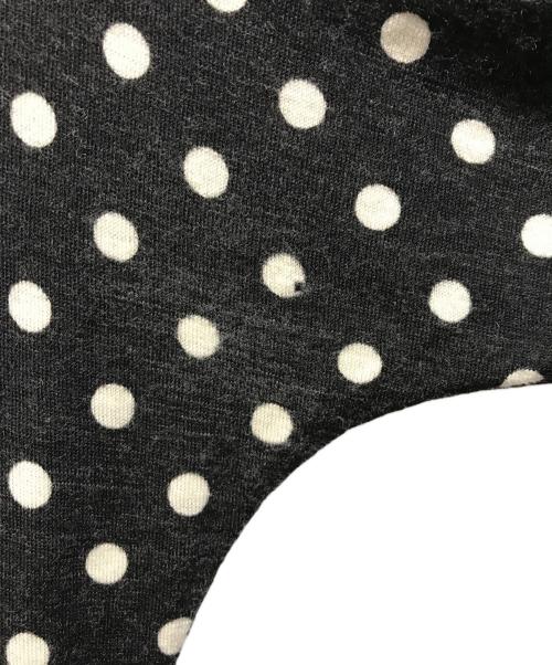 ROBE DE CHAMBRE COMME DES GARCONS（ローブドシャンブル コムデギャルソン）ROBE DE CHAMBRE COMME DES GARCONS (ローブドシャンブル コムデギャルソン) ウールドットワンピース 丸襟 ブラック サイズ:Lの古着・服飾アイテム