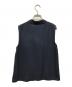 theory (セオリー) MODERN GGT SL CAMP CLLR B（モダンジョーゼットスリーブレスキャンプカラー ）シルクブラウス ネイビー サイズ:S 未使用品：13000円