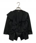 COMME des GARCONSコムデギャルソン）の古着「ブラックメッシュフリルジャケット」｜ブラック