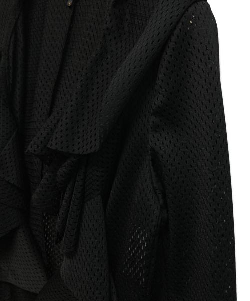 COMME des GARCONS（コムデギャルソン）COMME des GARCONS (コムデギャルソン) ブラックメッシュフリルジャケット ブラック サイズ:Sの古着・服飾アイテム