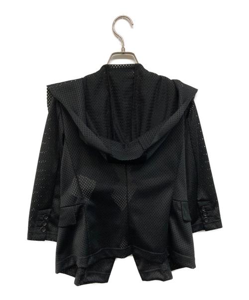 COMME des GARCONS（コムデギャルソン）COMME des GARCONS (コムデギャルソン) ブラックメッシュフリルジャケット ブラック サイズ:Sの古着・服飾アイテム