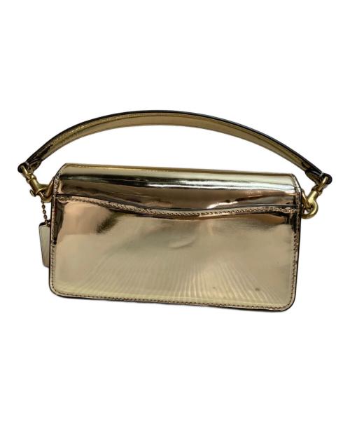 COACH（コーチ）COACH (コーチ) ミラーレザーワンショルダーバッグ ゴールドの古着・服飾アイテム