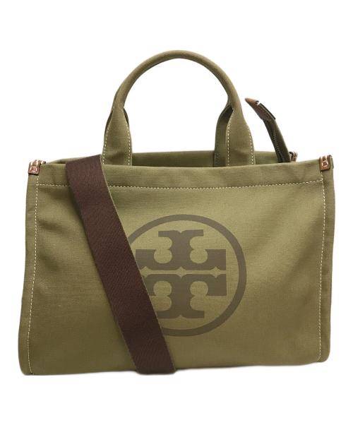 TORY BURCH（トリーバーチ）TORY BURCH (トリーバーチ) エラキャンバス スモールトート オリーブの古着・服飾アイテム