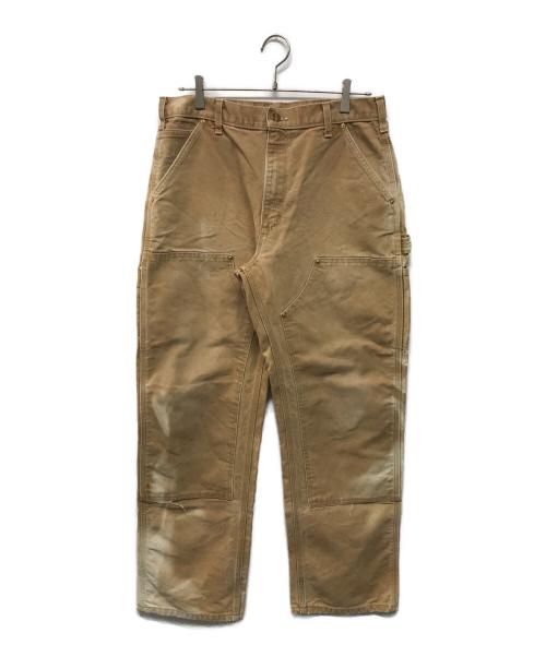 CarHartt（カーハート）CarHartt (カーハート) ダック地ダブルニーパンツ USA製 ペインター ワーク フェード ブラウン サイズ:W33×L30の古着・服飾アイテム