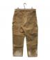 CarHartt (カーハート) ダック地ダブルニーパンツ USA製 ペインター ワーク フェード ブラウン サイズ:W33×L30：18000円